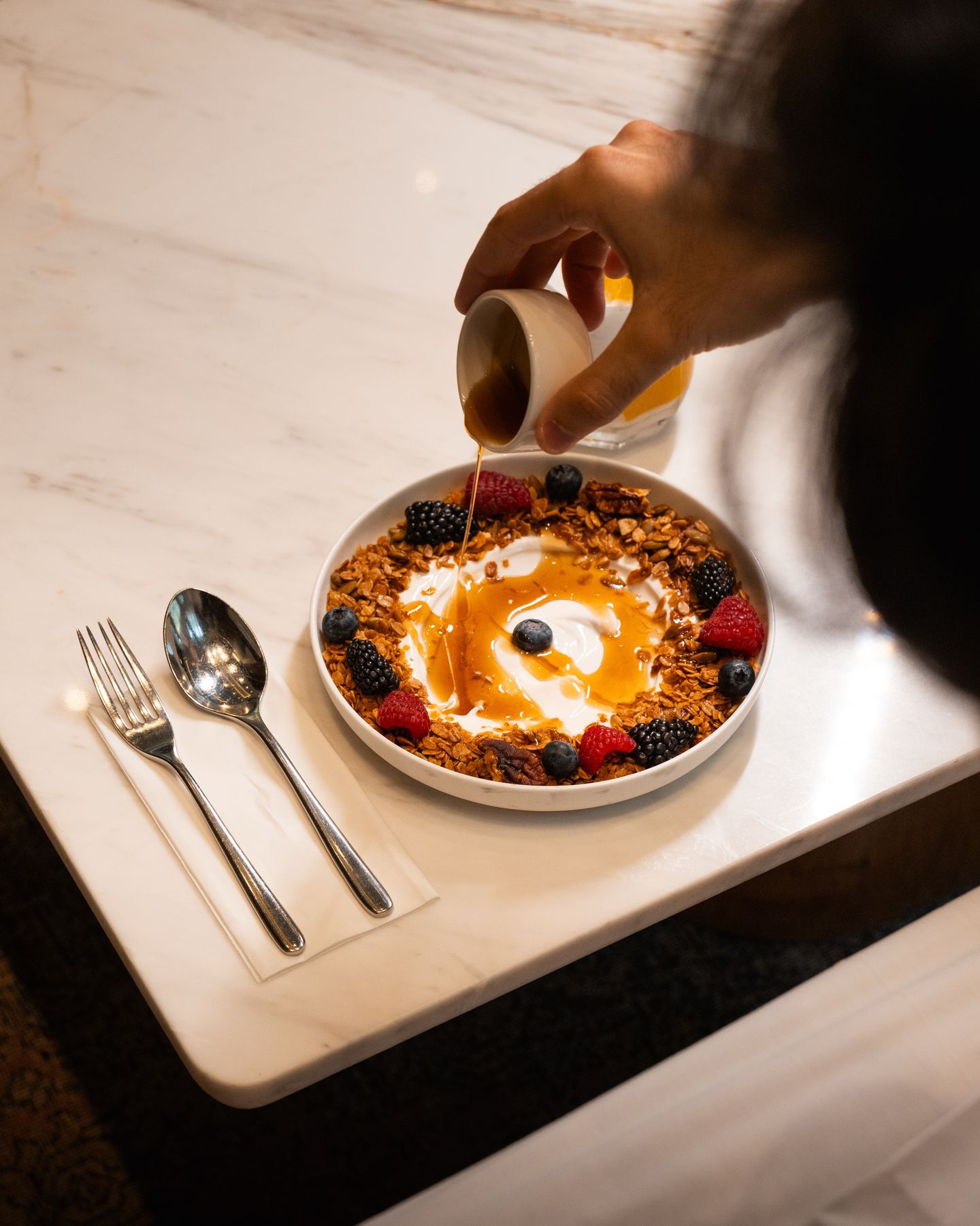 Granola with yogurt and berries