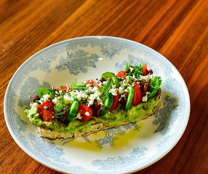Greek avocado toast